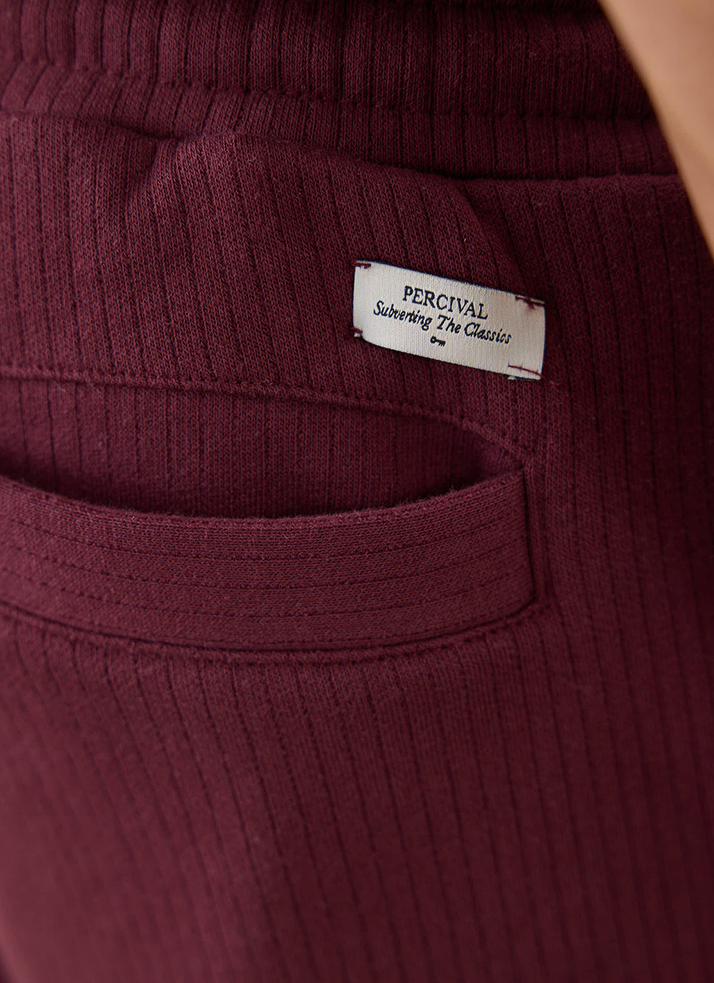 Men's Conrad Trackpants - Burgundy Cotton | Percival