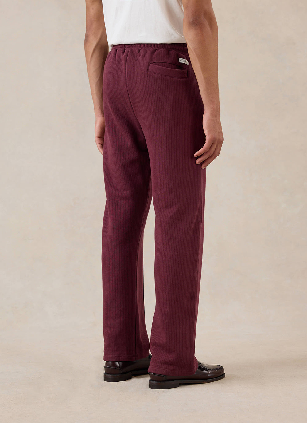 Men's Conrad Trackpants - Burgundy Cotton | Percival
