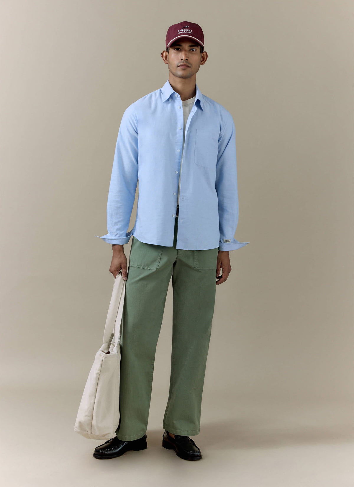 Men's Carpenter Trousers - Cotton - Sage Green | Percival