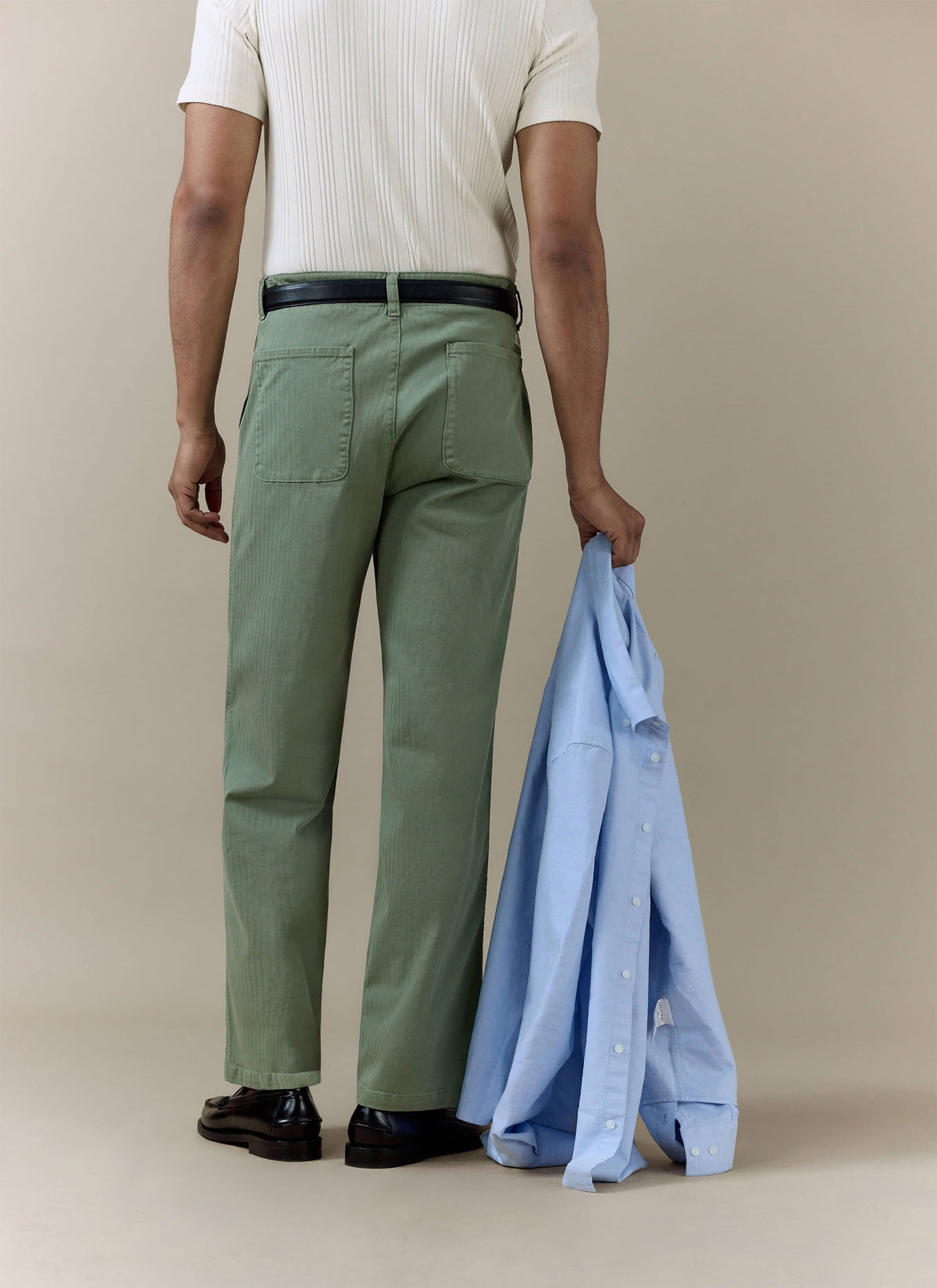 Men's Carpenter Trousers - Cotton - Sage Green | Percival