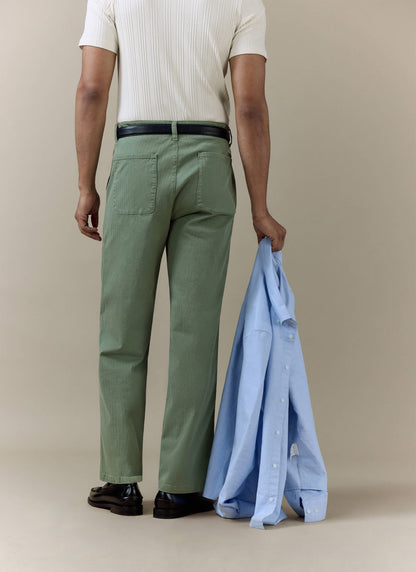 Men's Carpenter Trousers - Cotton - Sage Green | Percival