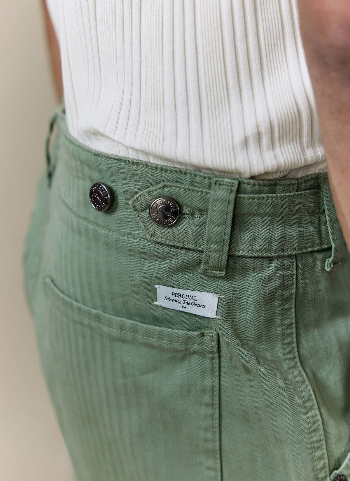 Men's Carpenter Trousers - Cotton - Sage Green | Percival