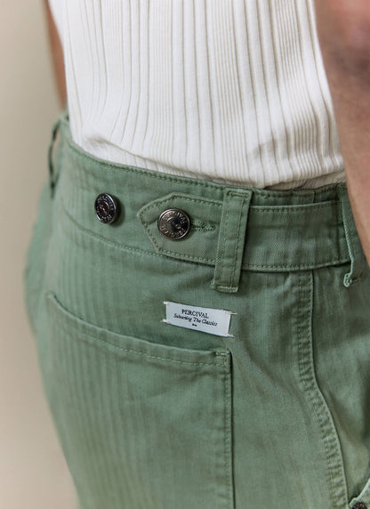 Men's Carpenter Trousers - Cotton - Sage Green | Percival