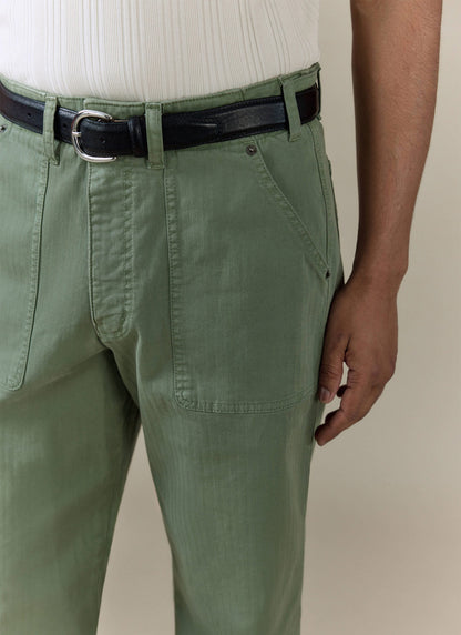 Men's Carpenter Trousers - Cotton - Sage Green | Percival