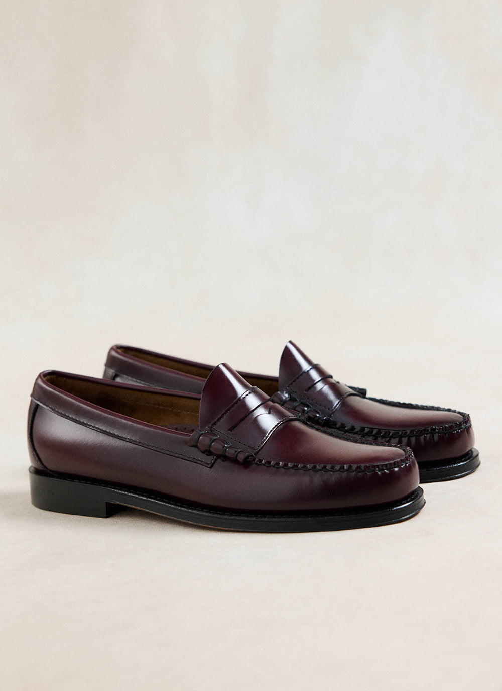 G.H. Bass Weejun Larson Penny Loafers - Wine Leather | Percival