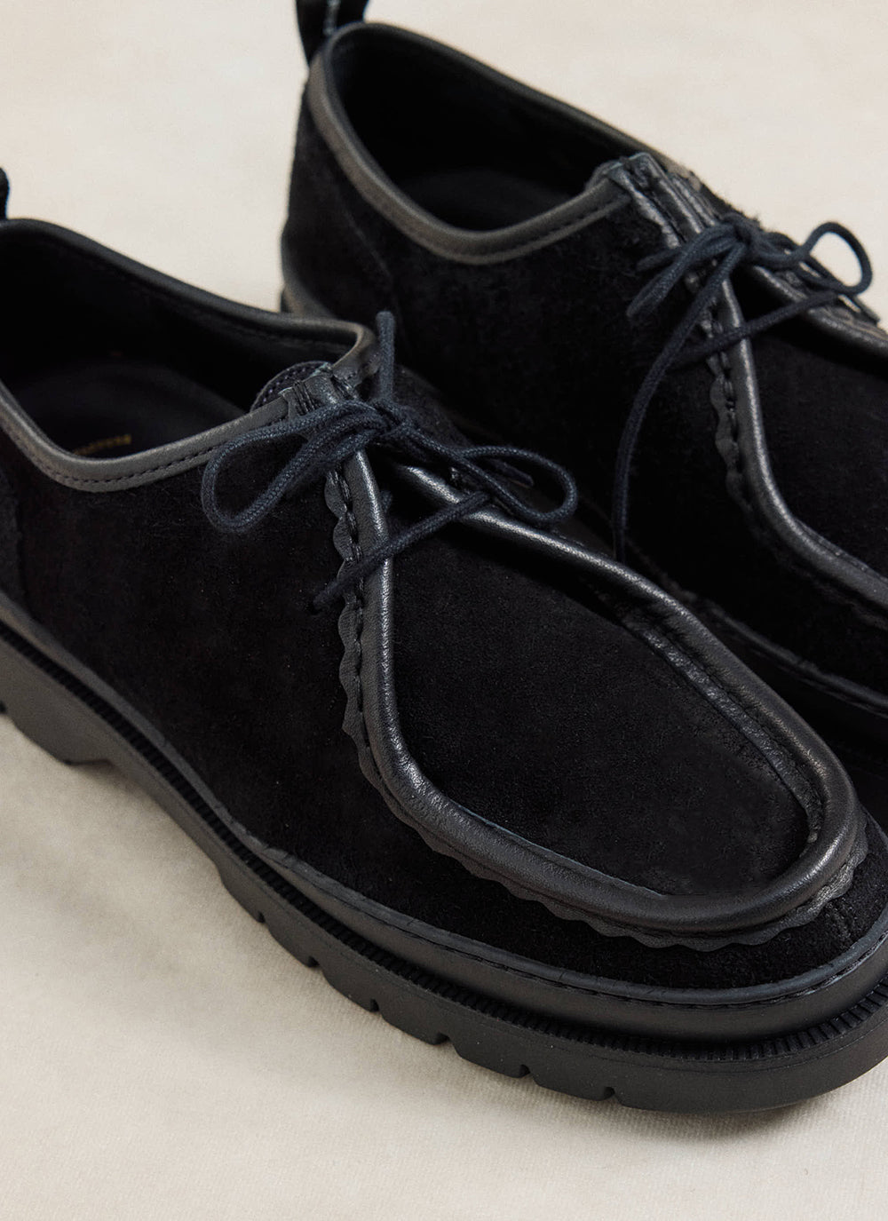 Kleman Major VP Oak 2 Moc Toe Shoes - Black Suede | Percival