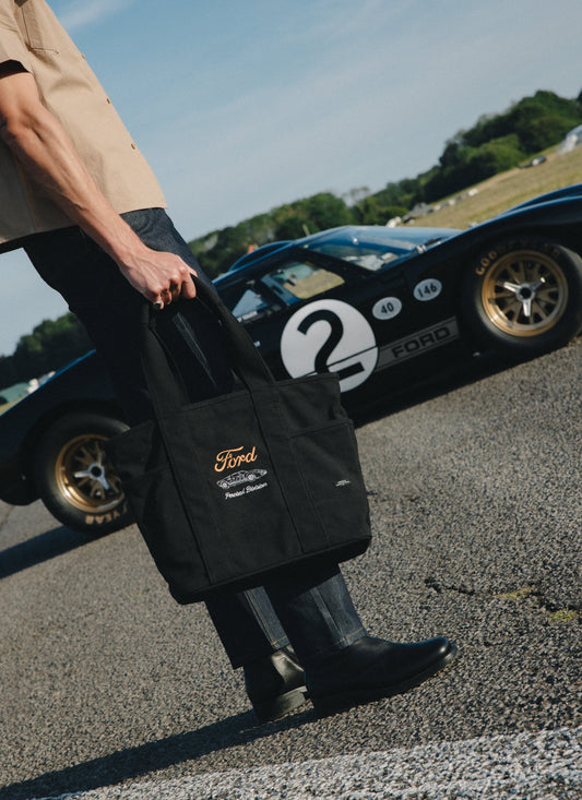Embroidered Tote Bag - Canvas - Black - Ford x Percival | Percival