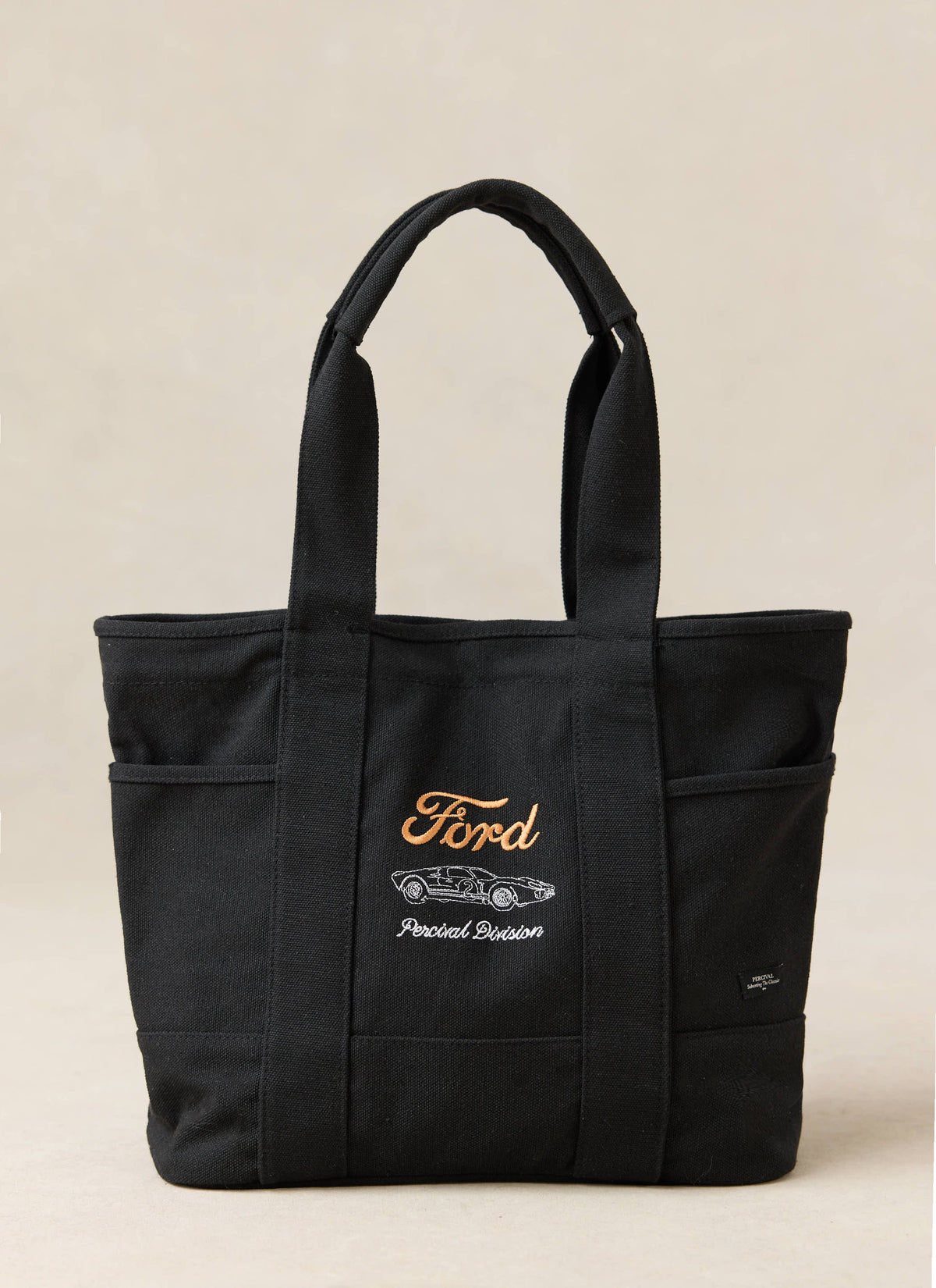 Embroidered Tote Bag - Canvas - Black - Ford x Percival | Percival