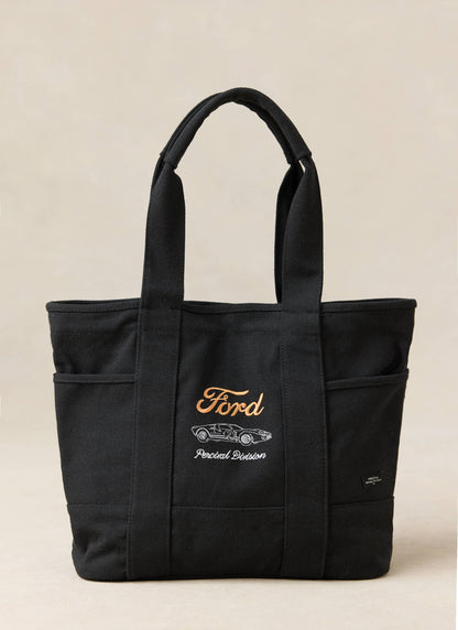 Embroidered Tote Bag - Canvas - Black - Ford x Percival | Percival