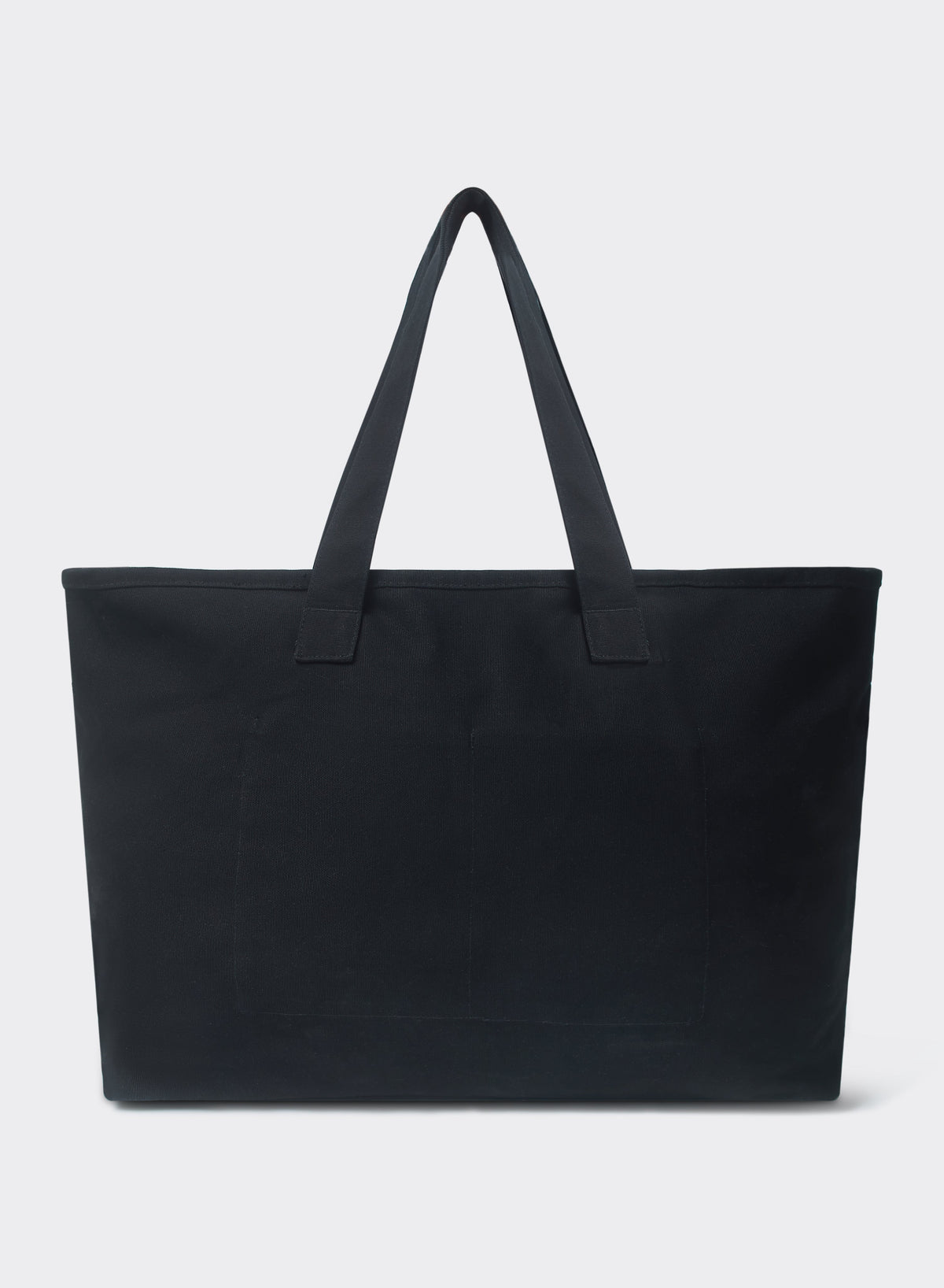 Kingsley Large Shopper Tote Bag - Black Cotton Zip Tote | Percival