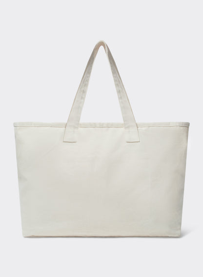 Unisex Large Shopper Tote Bag - Cream Cotton Tote | Percival