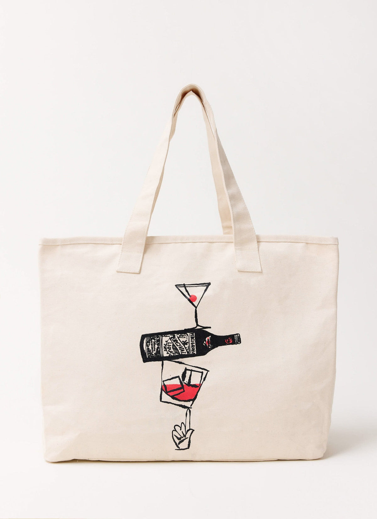 Perci and Rossi Martini Tote Bag - Cotton - Cream | Percival