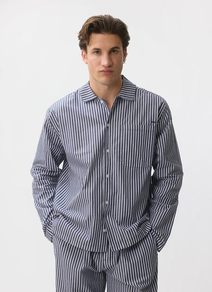 Pyjama Top - Cotton - Blue | Percival