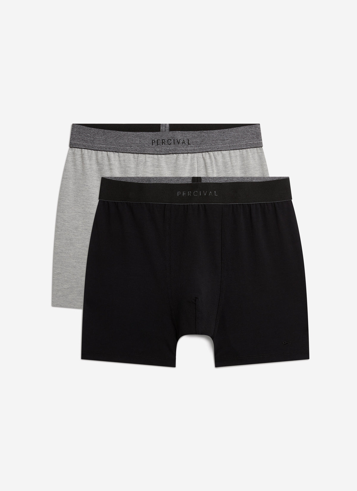 Men's Boxer Briefs: 2 Pack - Cotton - Grey/Black | Percival