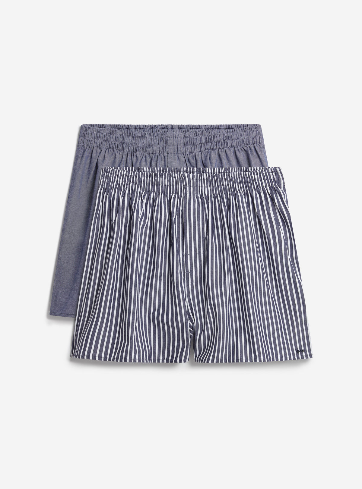 Men's Woven Boxers: 2 Pack - Cotton - Blue/Navy | Percival