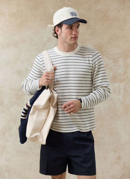 Men's Trucker Cap - Donovan - Rope Trim - Cotton - Cream | Percival