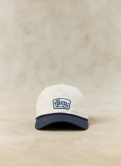 Men's Trucker Cap - Donovan - Rope Trim - Cotton - Cream | Percival