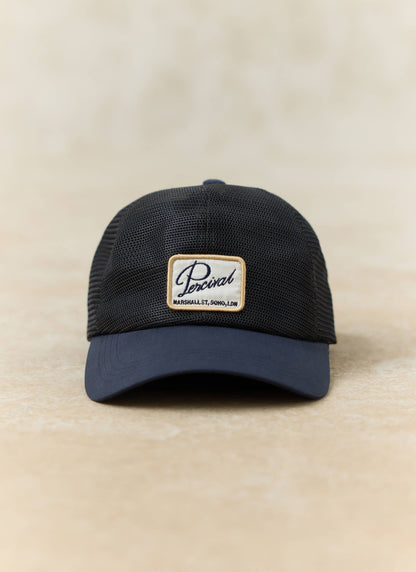 Men's Mesh Trucker Cap - Damien - Navy Blue | Percival