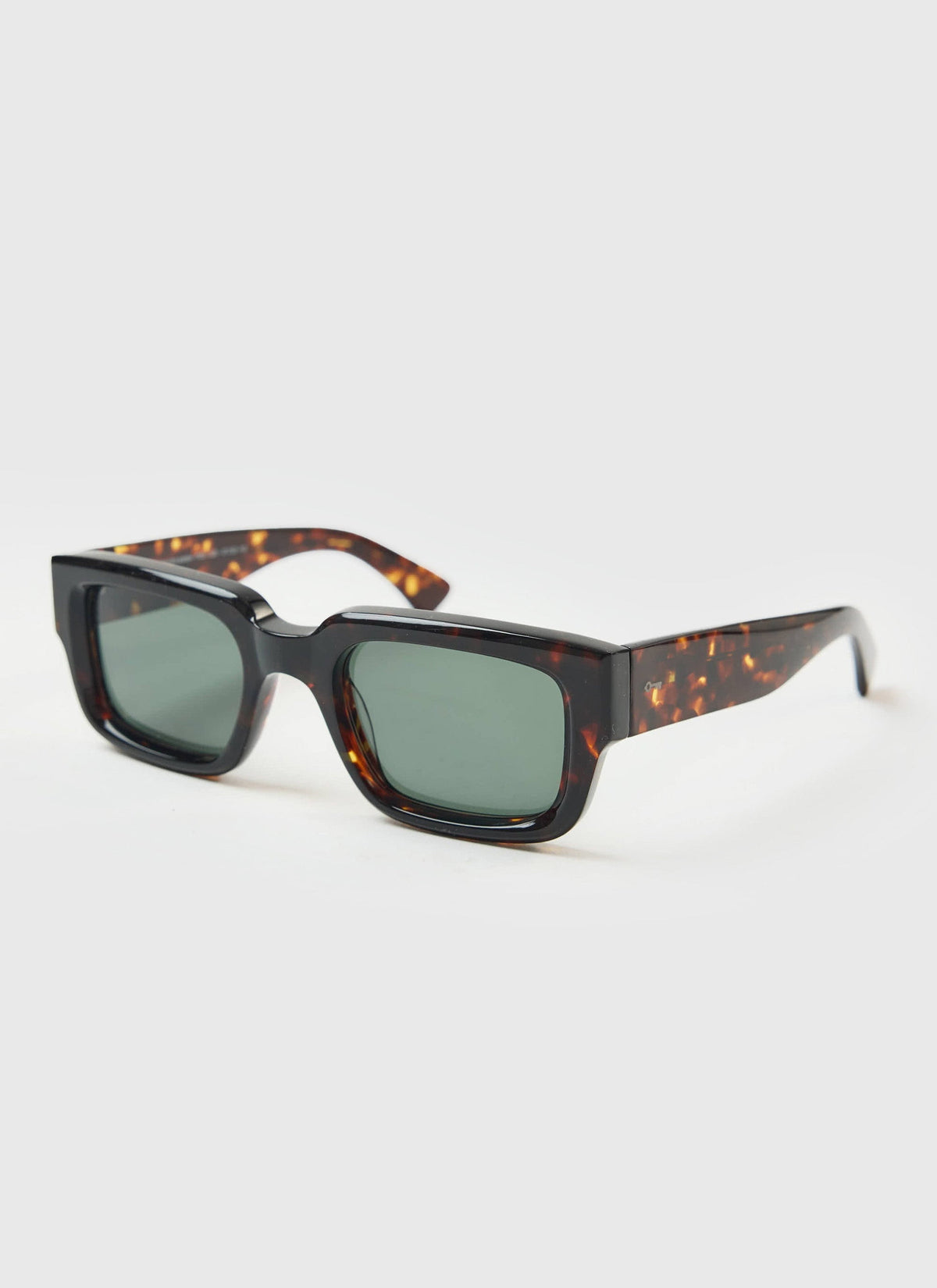 P002-E20 Demi Brown Tortoise Sunglasses - Bottle Green Lenses | Percival
