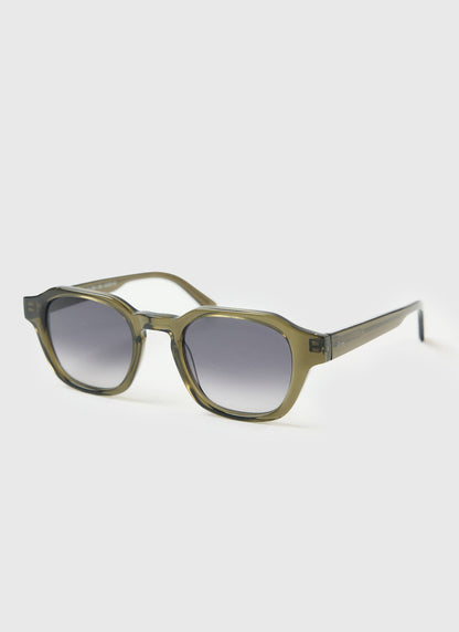 P001-E52 Olive Green Sunglasses - Light Brown Lenses | Percival