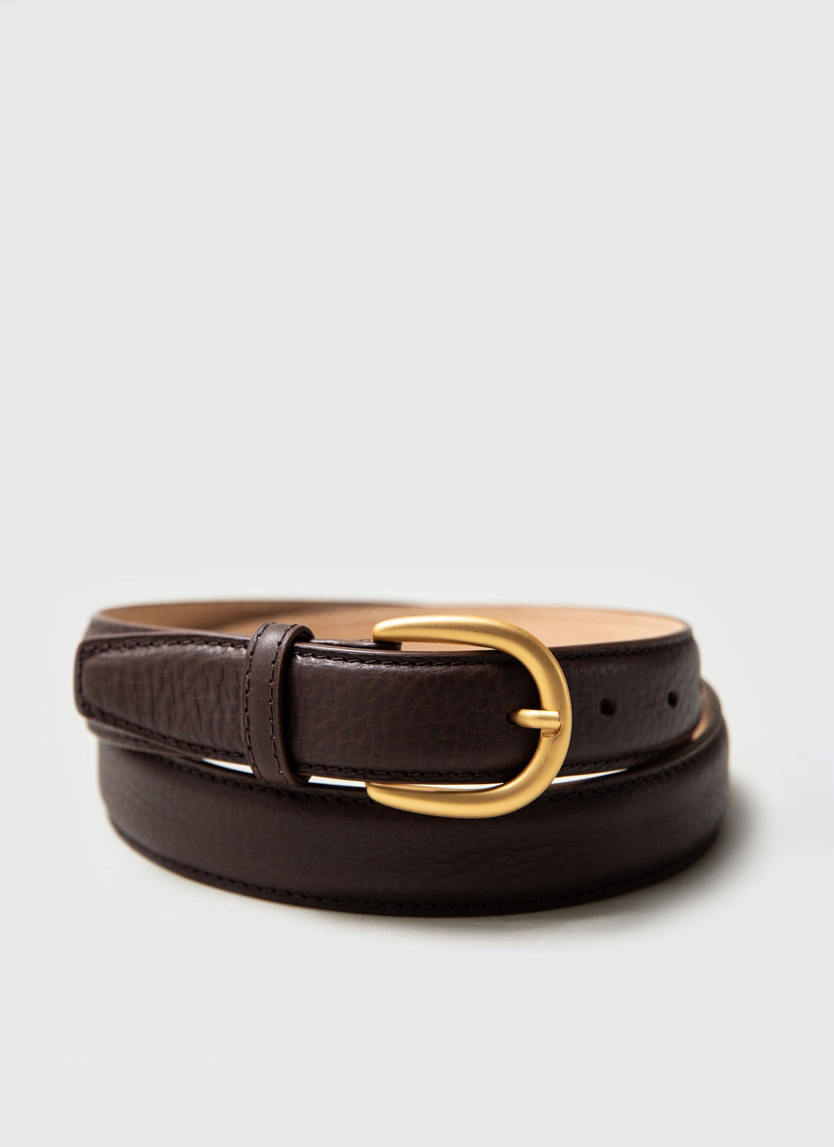 Men's Leather Dress Belt - Made in England - Brown | Percival