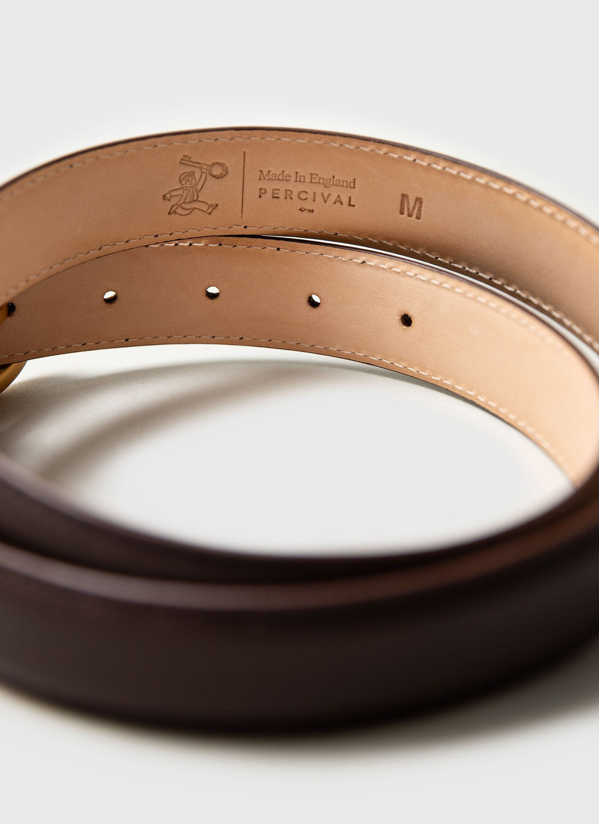 Men's Leather Dress Belt - Made in England - Brown | Percival