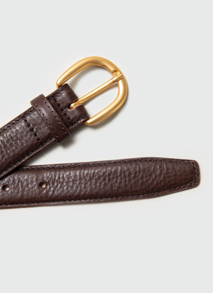 Men's Leather Dress Belt - Made in England - Brown | Percival
