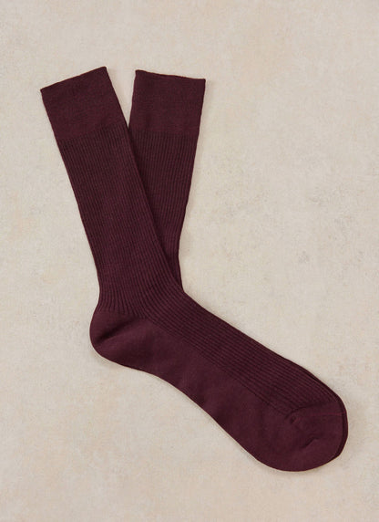 Men's Merlot Socks - Merino Wool | Percival
