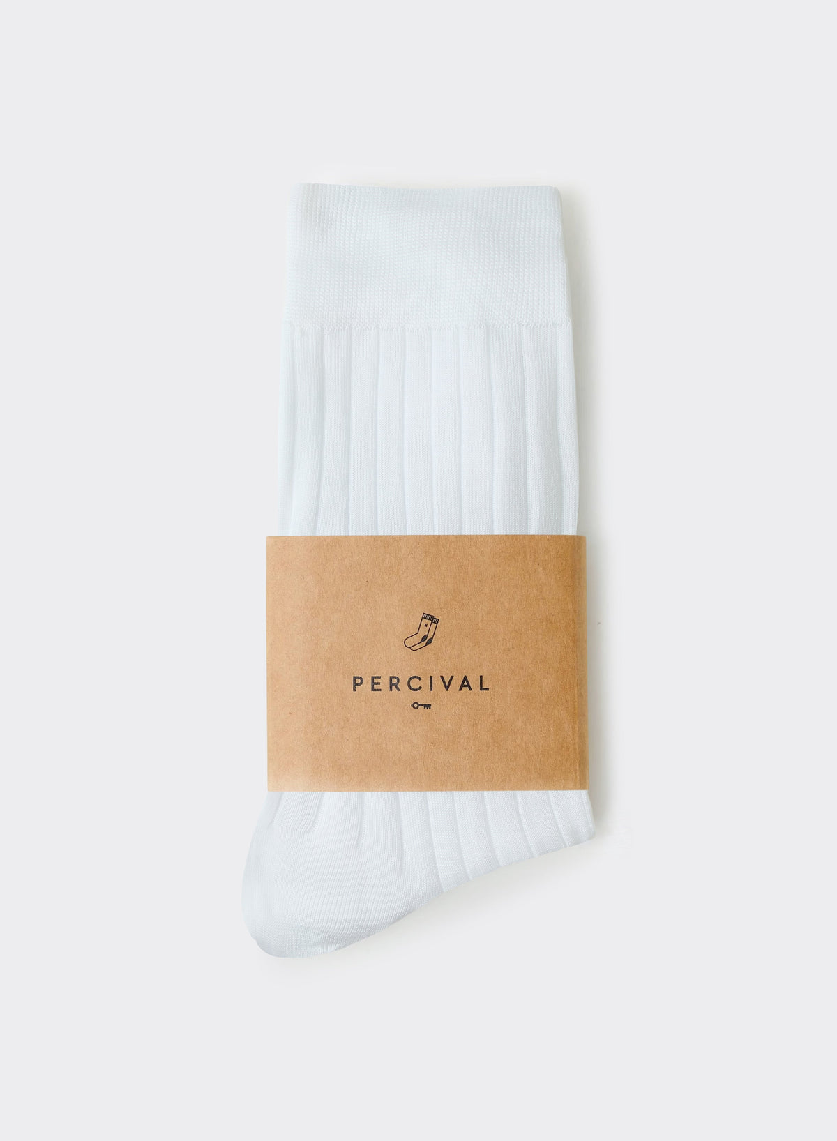 Men's Loafer Dress Ribbed Socks - White - 100% Cotton | Percival