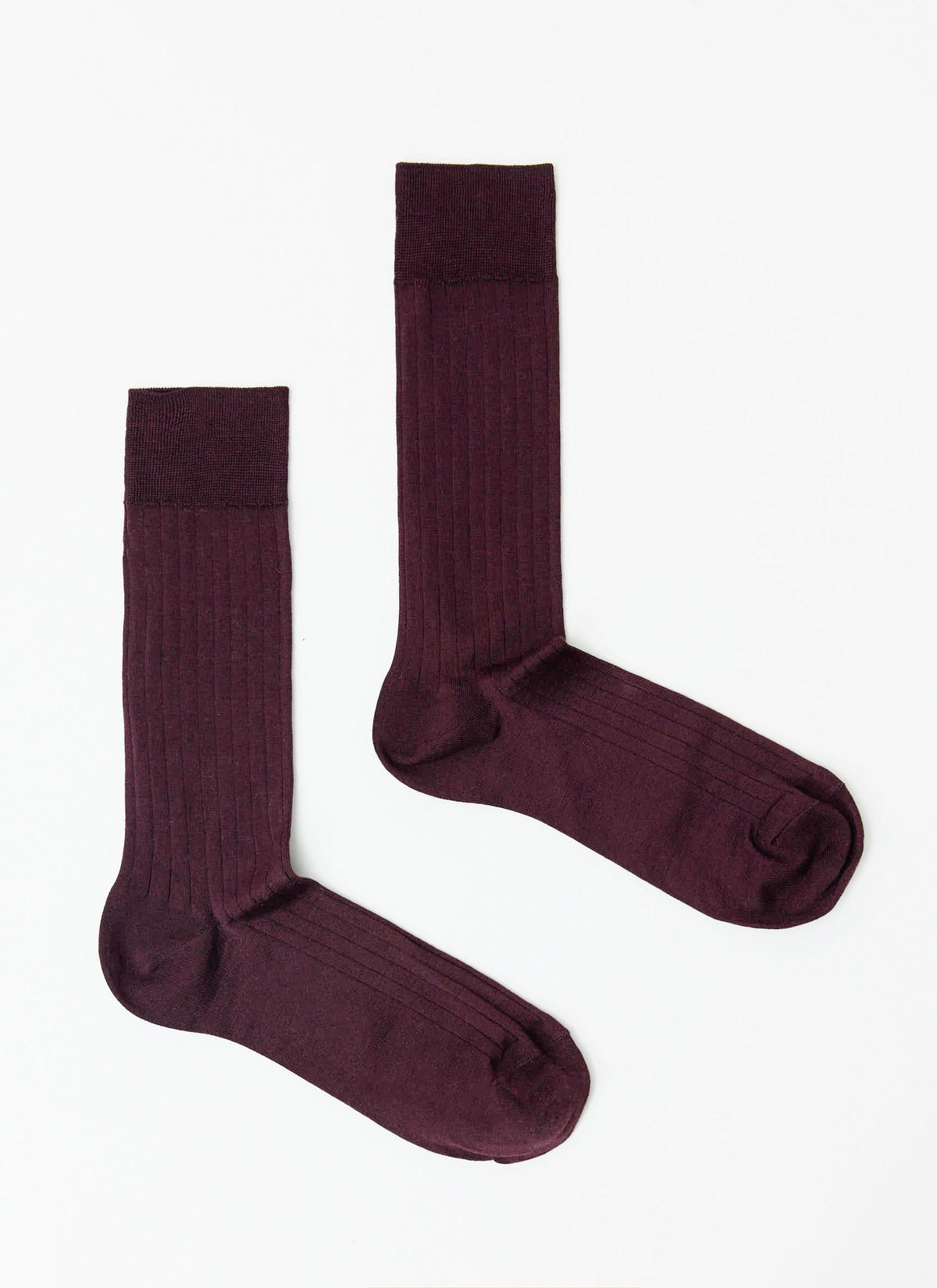 Loafer Dress Socks - Cotton - Merlot | Percival