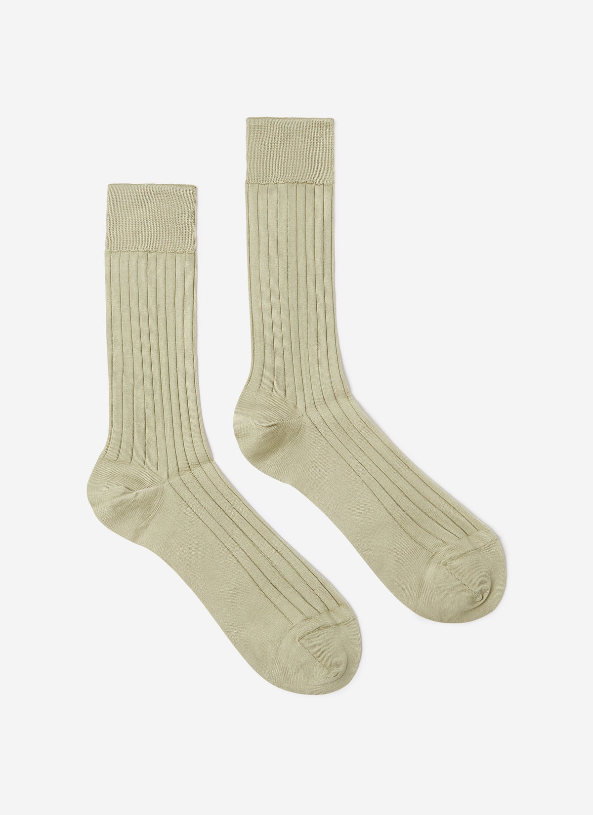 Loafer Dress Socks - Cotton - Sage | Percival