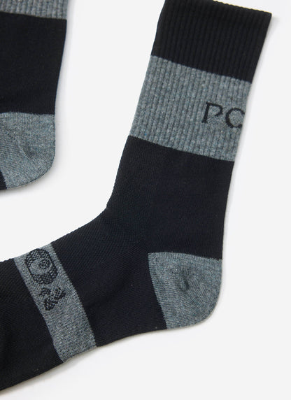 Men's PCVL Performance Socks - Black Cotton Blend | Percival
