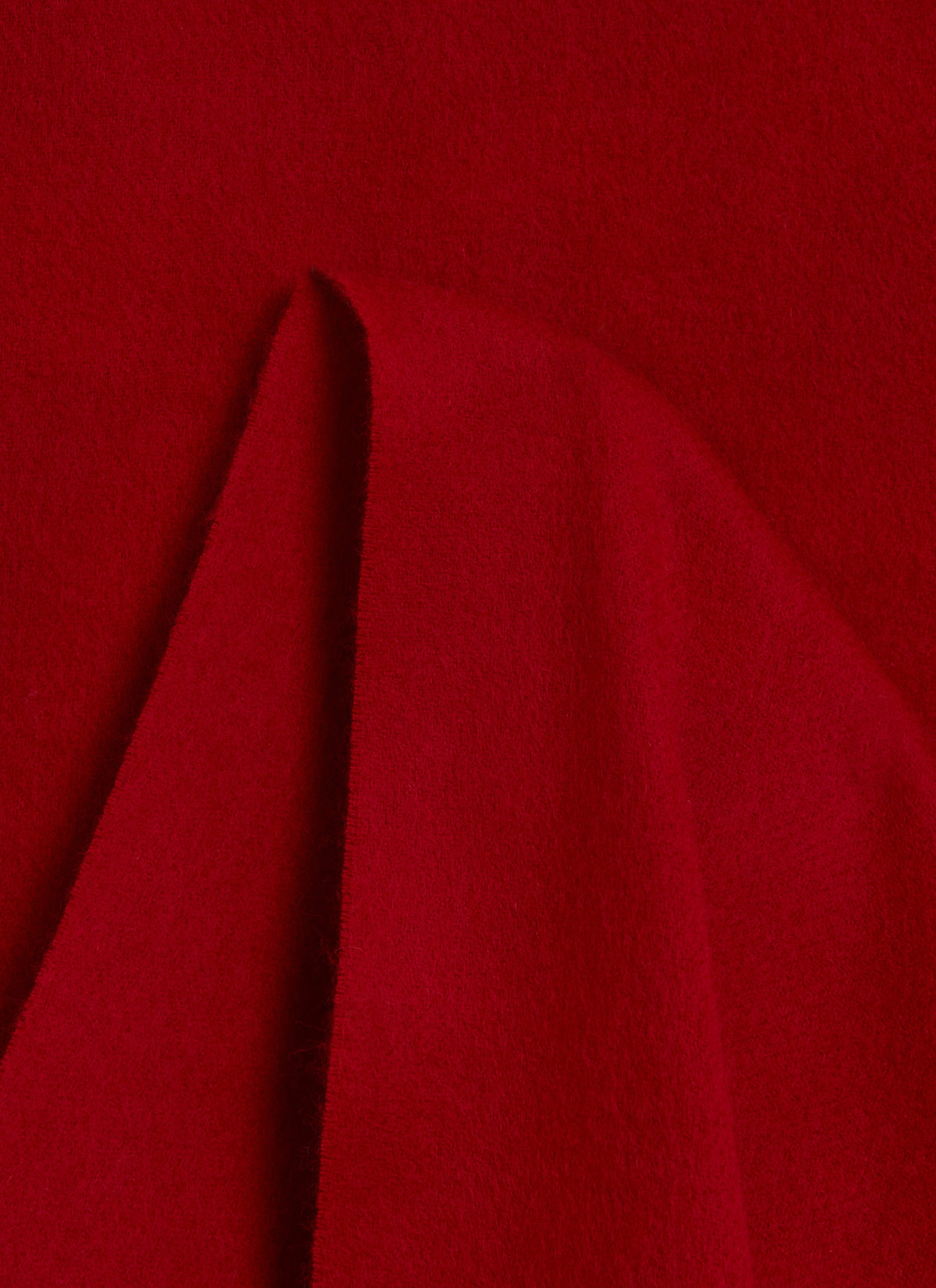 Men's Long Wool Scarf - Embroidered - Red | Percival