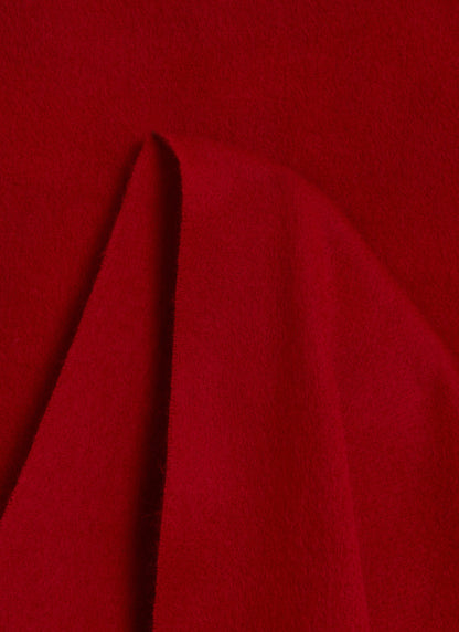 Men's Long Wool Scarf - Embroidered - Red | Percival