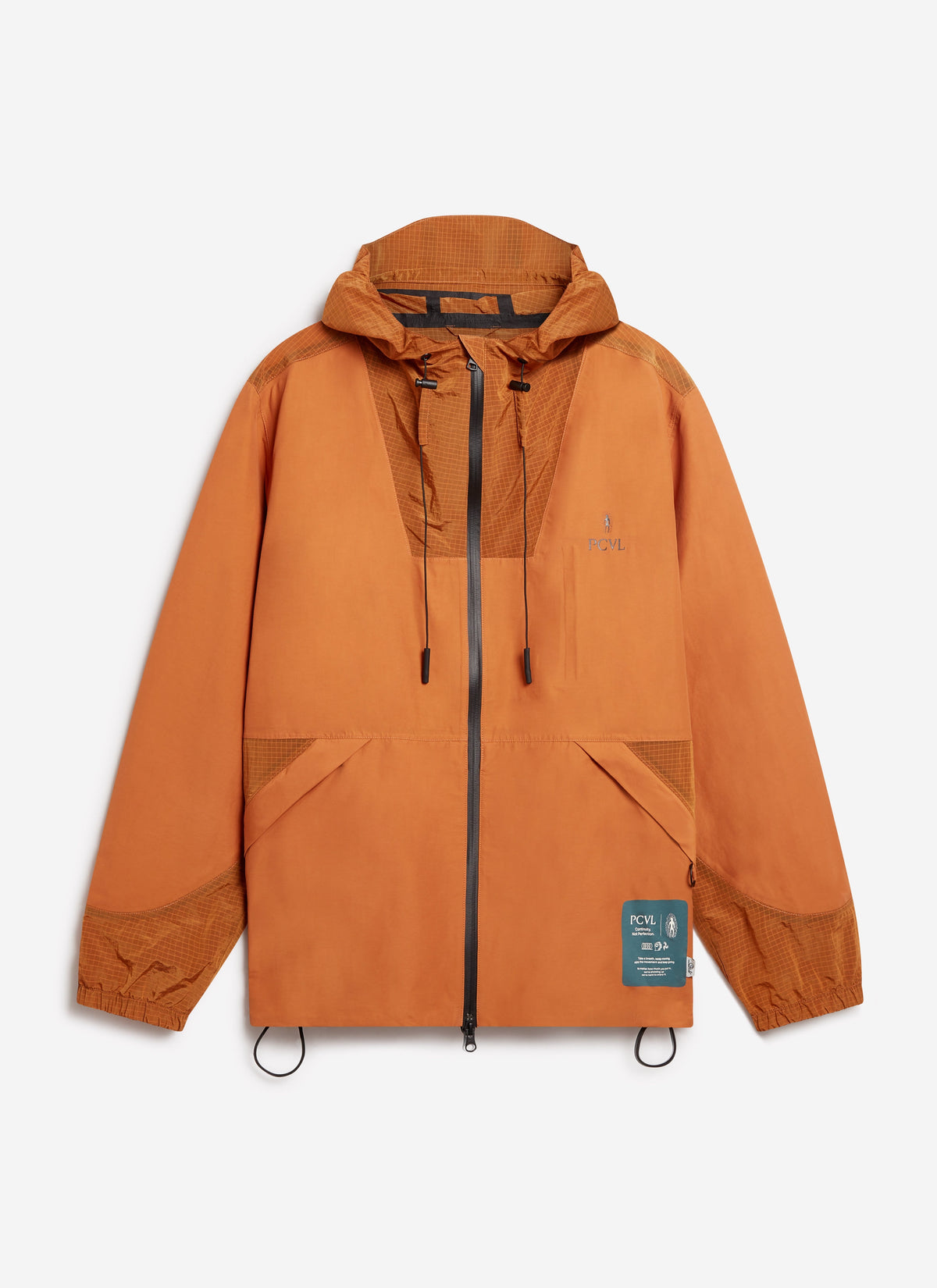 Men's PCVL Zip Through Water Resistant Jacket - Rust | Percival
