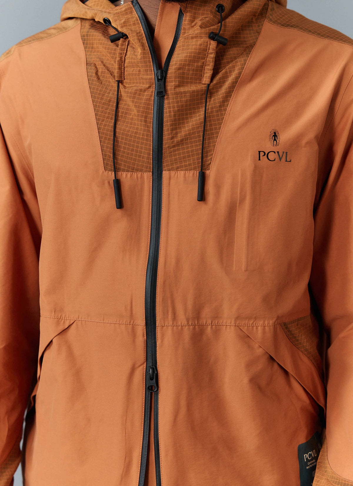 Men's PCVL Zip Through Water Resistant Jacket - Rust | Percival