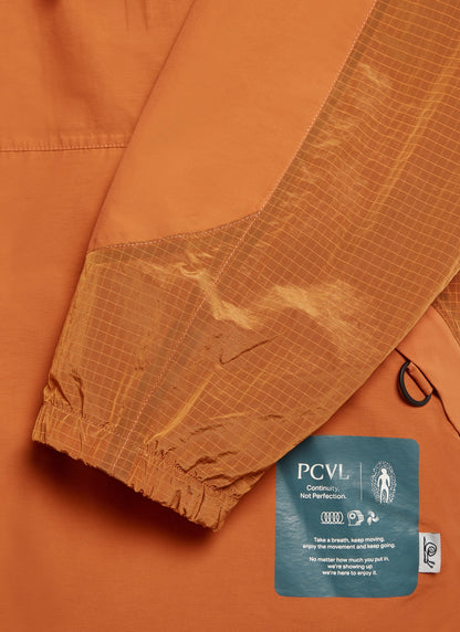 Men's PCVL Zip Through Water Resistant Jacket - Rust | Percival