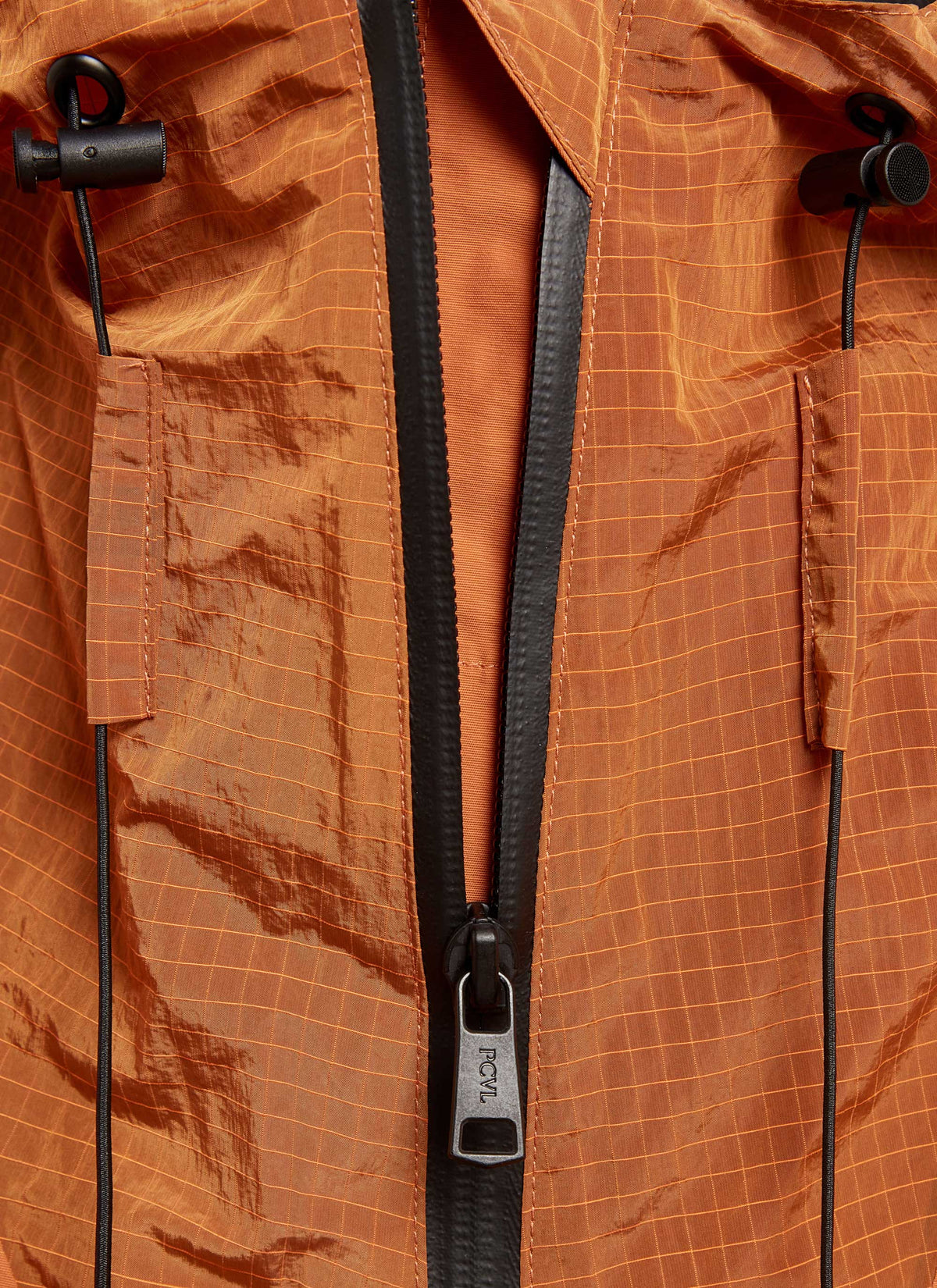 Men's PCVL Zip Through Water Resistant Jacket - Rust | Percival