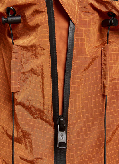 Men's PCVL Zip Through Water Resistant Jacket - Rust | Percival