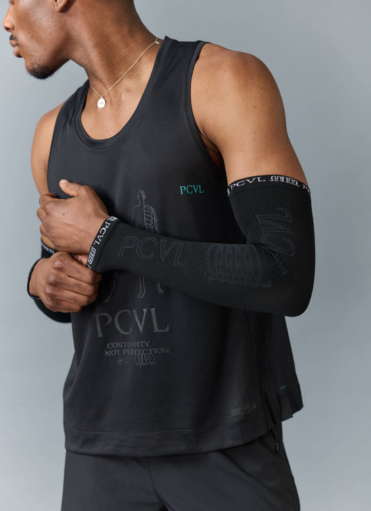 Men's Arm Compression Sleeves - PCVL - Black | Percival