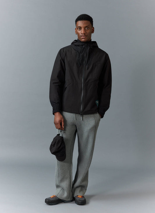 Men's Water Resistant Jacket - Black PCVL Zip Through | Percival