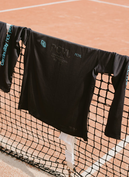 Men's Long Sleeve Performance Top - PCVL Printed - Black | Percival