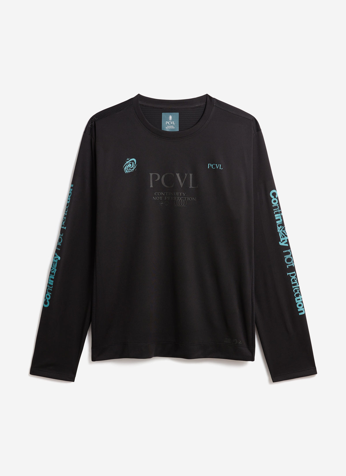 Men's Long Sleeve Performance Top - PCVL Printed - Black | Percival