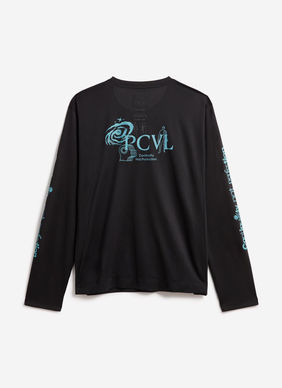 Men's Long Sleeve Performance Top - PCVL Printed - Black | Percival