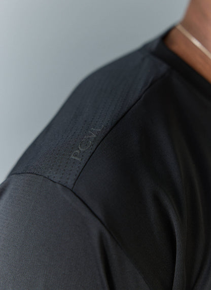 Men's Long Sleeve Performance Top - PCVL Printed - Black | Percival