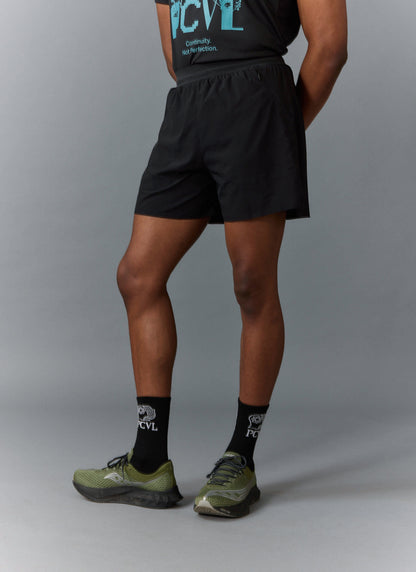 Men's PCVL Performance Nylon Shorts - Black - Quick-Dry, Breathable | Percival