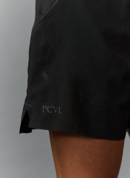 Men's PCVL Performance Nylon Shorts - Black - Quick-Dry, Breathable | Percival