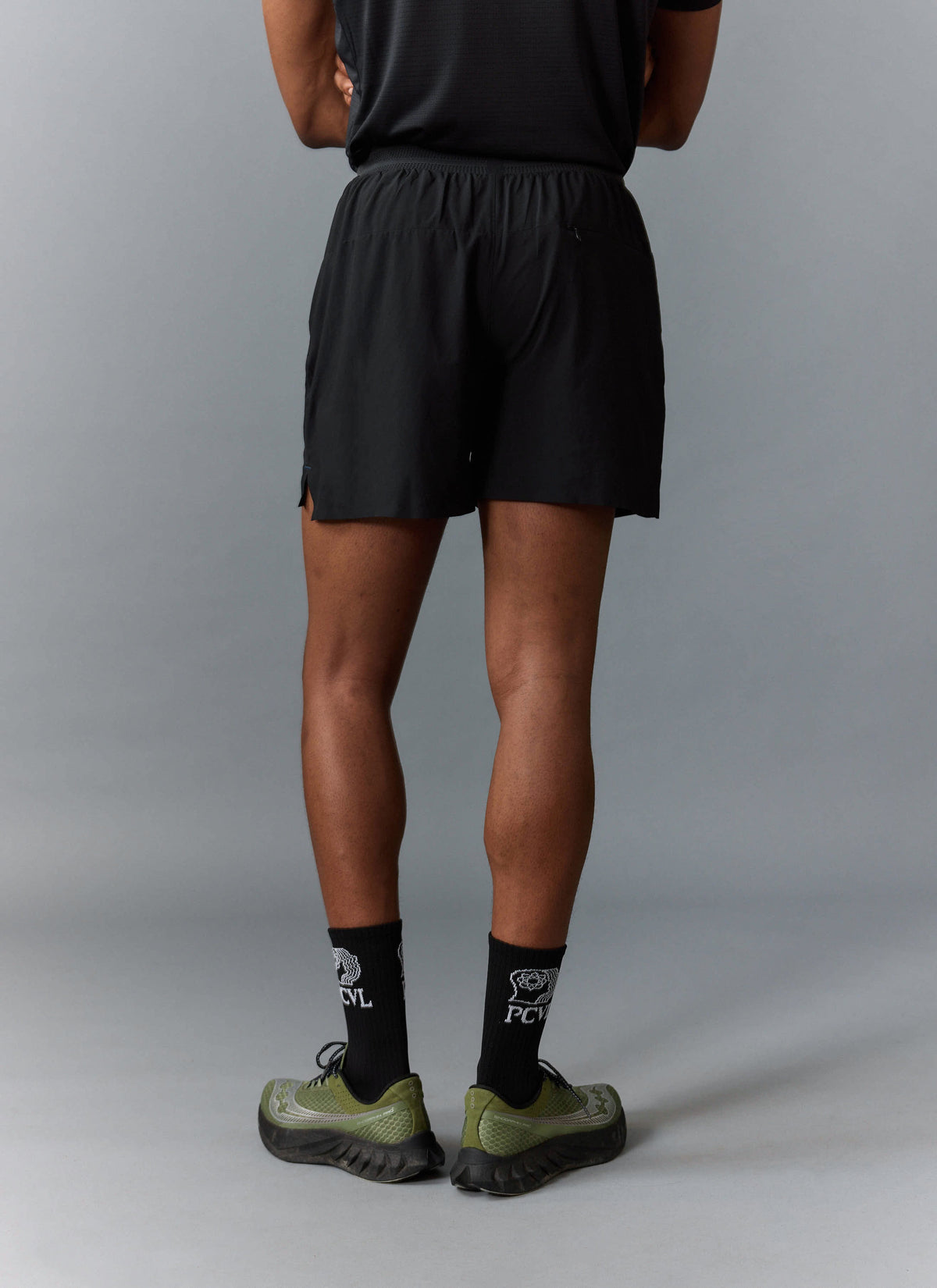 Men's PCVL Performance Nylon Shorts - Black - Quick-Dry, Breathable | Percival