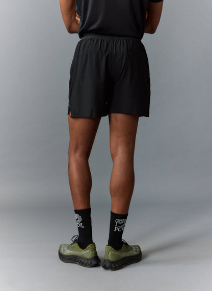 Men's PCVL Performance Nylon Shorts - Black - Quick-Dry, Breathable | Percival