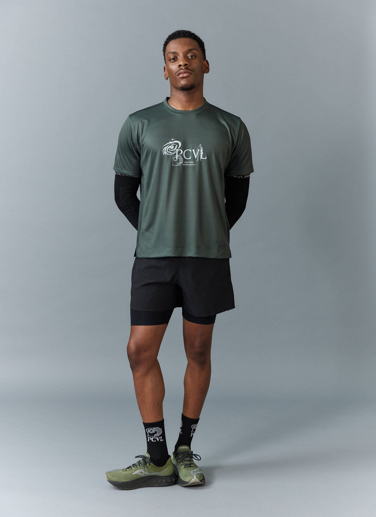 Men's Performance Top - PCVL Printed - Forest | Percival